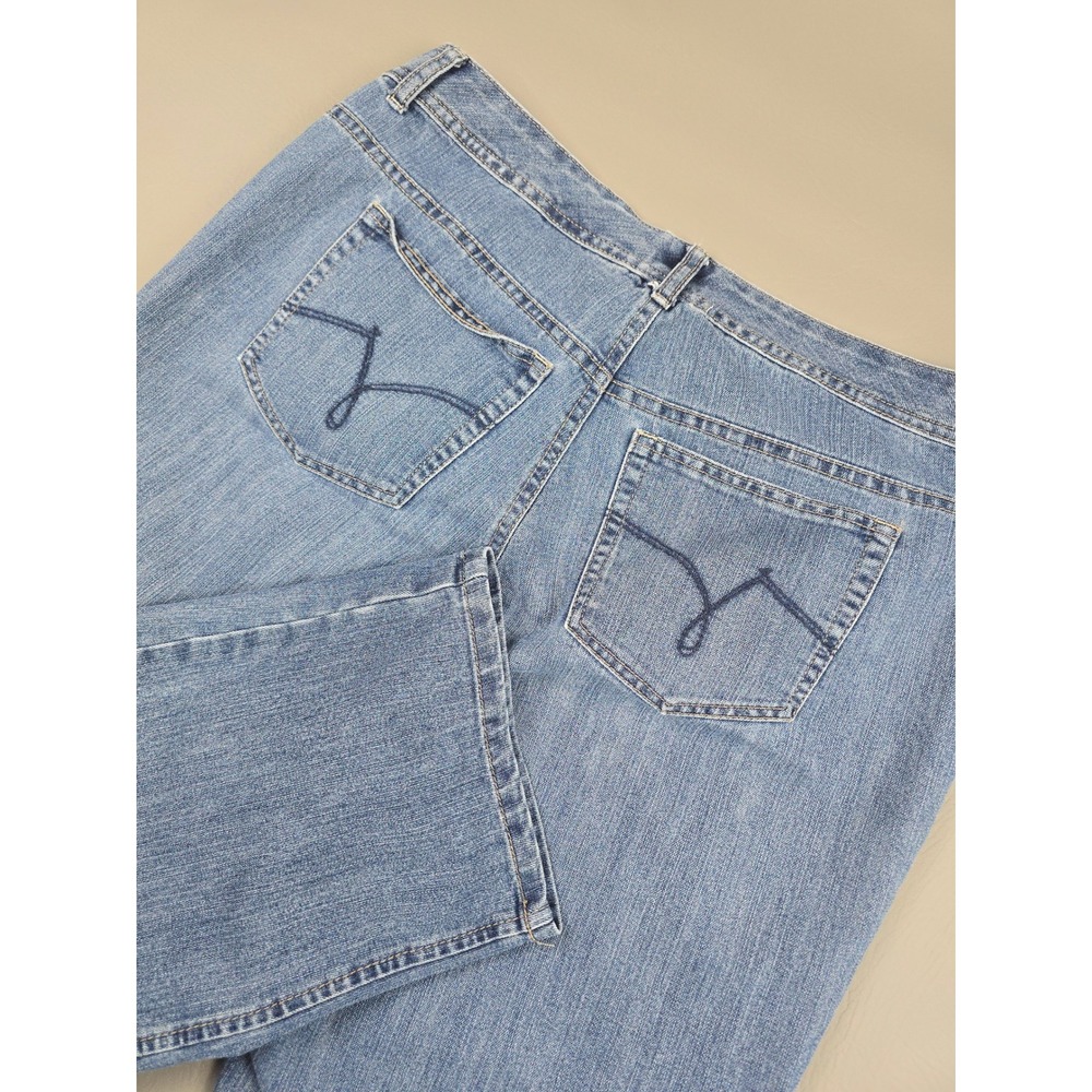 Just My Size JMS Blue Denim Crop Jeans Womens 16W Average Stretch Medium Wash
